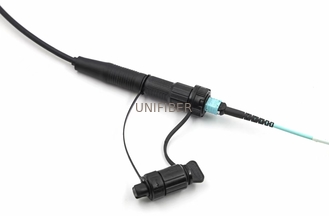 Outdoor IP67 Waterproof Pre Terminated Cable Huawei Mini MPO Reinforced Connector
