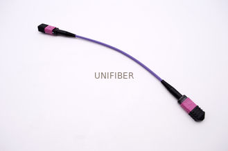 MTP MPO cable , MTP MPO Patch Cable 12 fiber OM3 OM4 50/125um Plenum Rated 40G/100G high-density connections