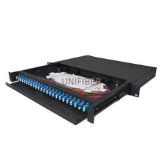 LC/SC Adapters Fiber Optic Cable Termination Patch Panel 24 Port Drawer Sliding Type